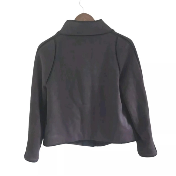 Giorgia Armani Made Italy Brown Jacket Wool Blend Snap Front Women Size 40 US 4 - Picture 5 of 9